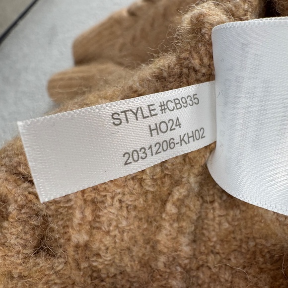 J.CREW Cable-Knit Mockneck Sweater XXS Camel Brown Wool Alpaca Blend - Picture 11 of 12
